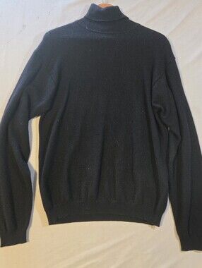Harry Rosen 100% Pure Cashmere Men's Black Turtleneck Sweater